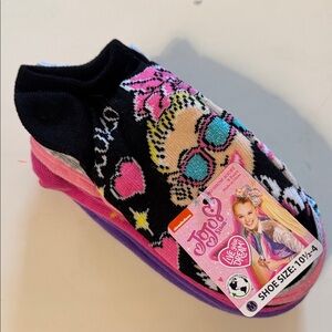 JoJo Siwa Kids' Pink and Black 6 Pair Socks